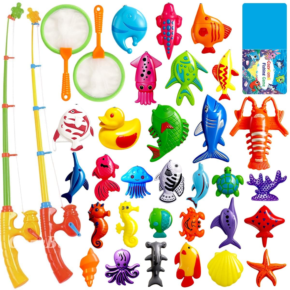 🌊🎣 Badewannenspielzeug Wasserspielzeug Angelspiel mit Magnetischen Fischen 🏊🏖️