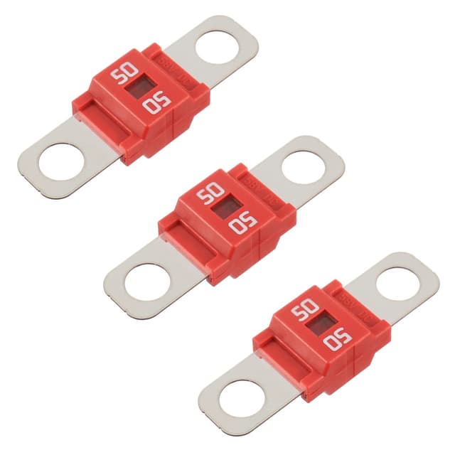 BOJACK Midi Hochstromsicherung Bolt-on Sicherung 50A Ampere rot für PKW, LKW, Baufahrzeuge, Busse, Wohnwagen (3 Stück 50A) 🚗🔧