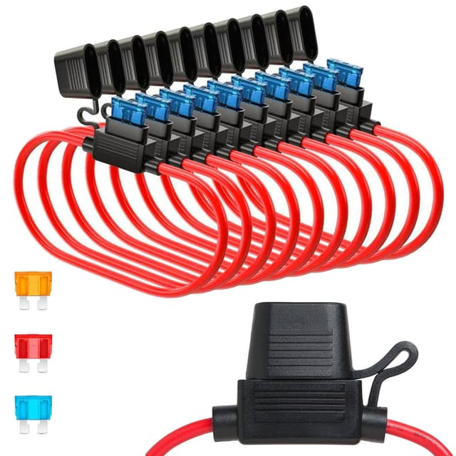 🚗🔒 GTIWUNG 10 Stück Sicherungshalter für KFZ-Sicherungen 🛡️ Wasserdichter Blade Fuse Holder T101