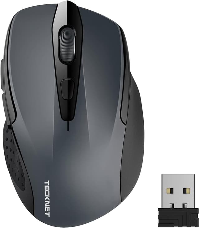 TECKNET Kabellose Maus Pro 2.4G 2600 DPI Funkmaus mit Nano Empfänger 🖱️
