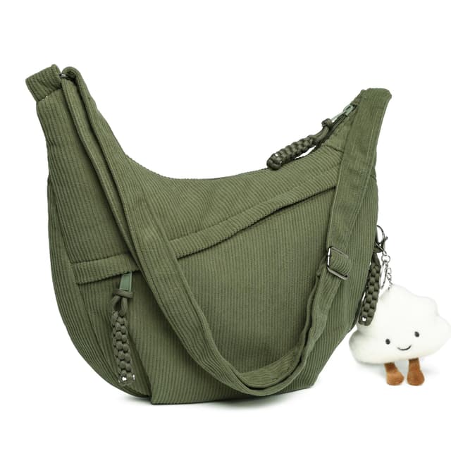 👜 Stylische Crossbody Bag Damen Umhängetasche 🌙 Hochwertiges Cord Material 🎁 Ideales Geschenk für Frauen