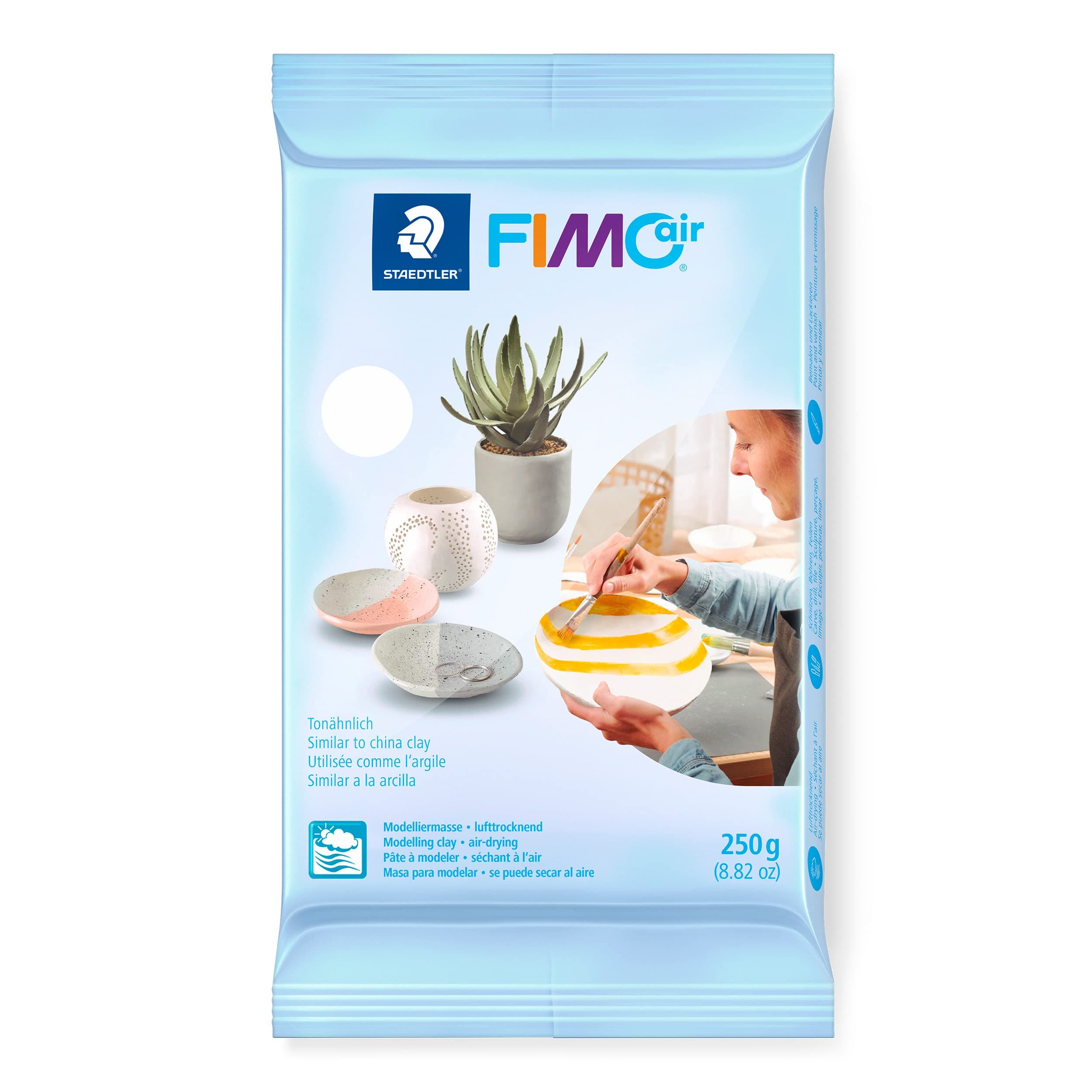 🎨 STAEDTLER FIMO air Modelliermasse, weiß, 250g - Kein Brennvorgang notwendig! 🌟