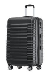 🧳🌟 BEIBYE Zwillingsrollen Reisekoffer Koffer Trolleys Hartschale M-L-XL-Set (Schwarz, M) Schwarz M 🌟🧳 Angebot bei HelloDeals