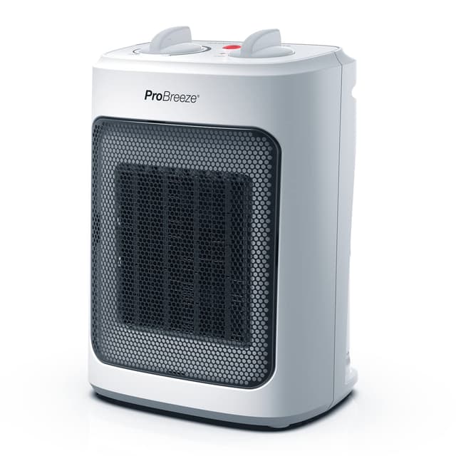 Pro Breeze 2000W Mini Heizlüfter Energiesparend 🌡️ Leise Elektroheizung 3 Heizstufen - Weiß