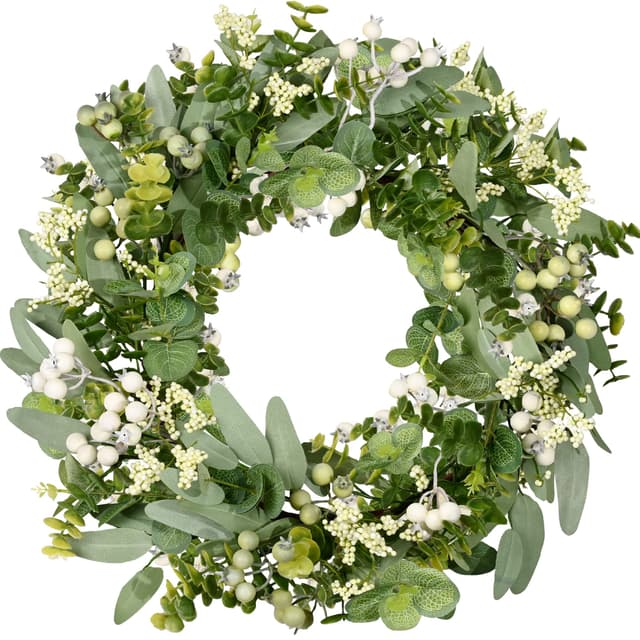 COLORSPEC Eukalyptus-Kranz für die Haustür 🌿 46 cm/18 Zoll grüner Frühlings-Sommer-Kranz
