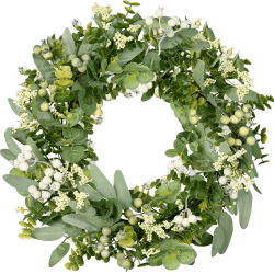 COLORSPEC Eukalyptus-Kranz für die Haustür 🌿 46 cm/18 Zoll grüner Frühlings-Sommer-Kranz Angebot bei HelloDeals