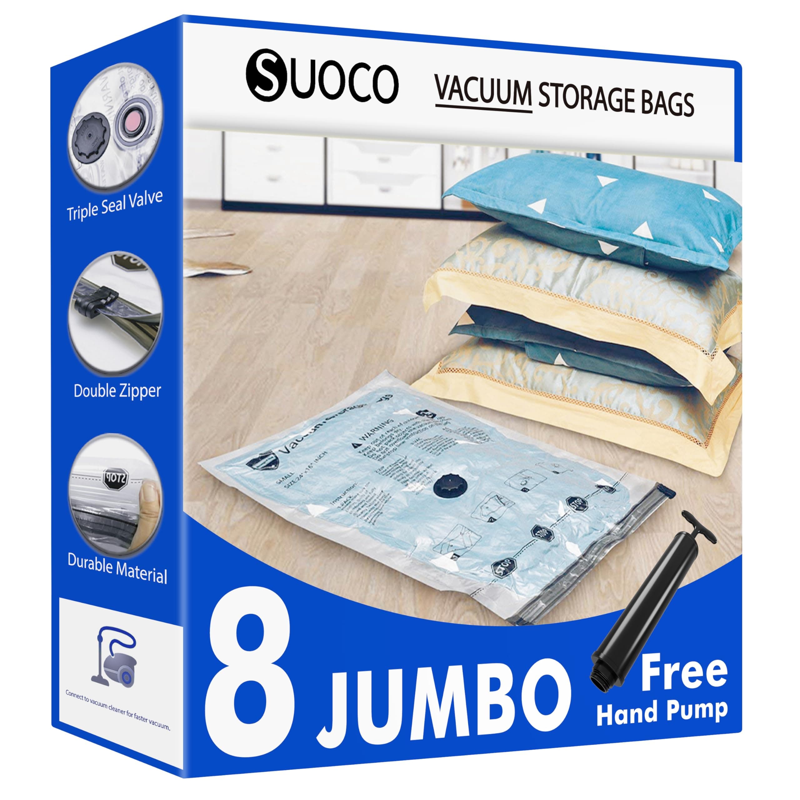 🌟 Super Angebot! Vakuumbeutel für Kleidung 8 Jumbo (100x70 cm) 🌬️👚🧴