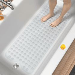 🚿🛁 HITSLAM Badewannenmatte rutschfest, 101 x 40cm Extra Lange Antirutschmatte Badewanne Angebot bei HelloDeals