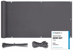 🌿 Sekey Balkon Sichtschutz Balkonabdeckung 90 x 600cm Anthrazit 🌿 Angebot bei HelloDeals