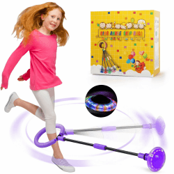 🌟 Chimoo Kinder Blinkender Springring Fußkreisel - Springball für Mädchen Angebot bei HelloDeals