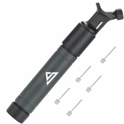 🏐⚽️ Sports Stable Dual-Action Ballpumpe mit 5 Ersatznadeln: Luftpumpe für Ihren Fußball, Rugby Ball, Volleyball, Basketball, Handball und Andere Aufblasbare Bälle, Schwarz Angebot bei HelloDeals