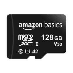🚀 Mega Deal: Amazon Basics MicroSDXC-Speicherkarte, 128 GB, A2, U3, 100 MB/s, Schwarz Angebot bei HelloDeals