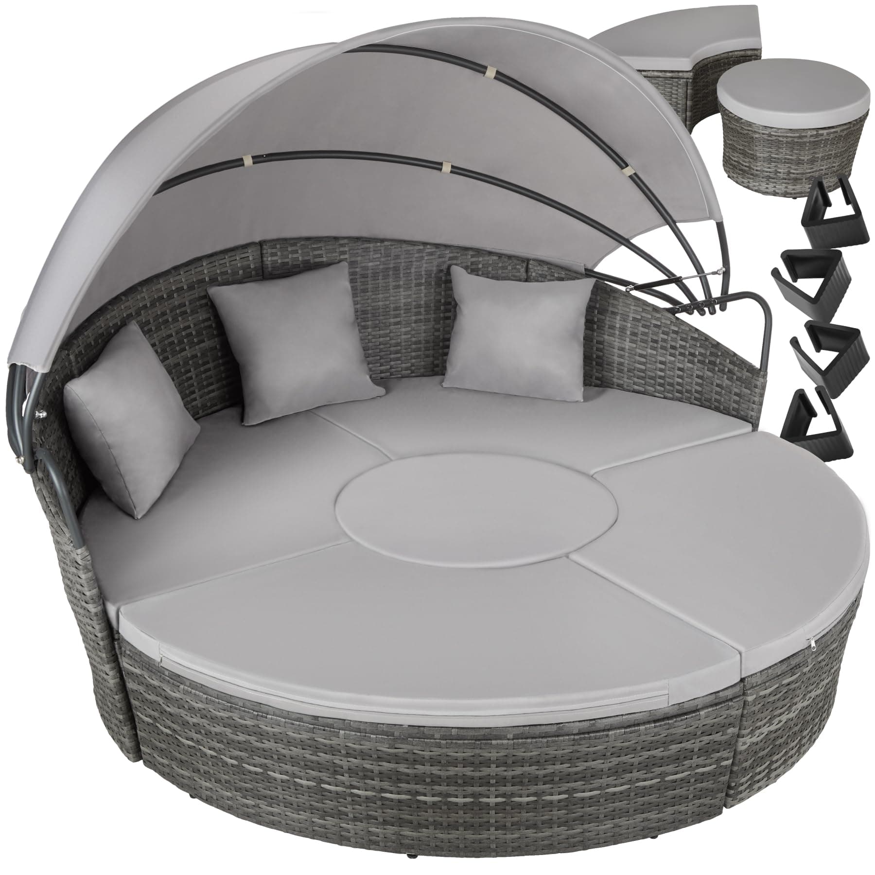 Genieße die Sonne in Style mit der tectake® Lounge Muschel Sonneninsel 😎🌞