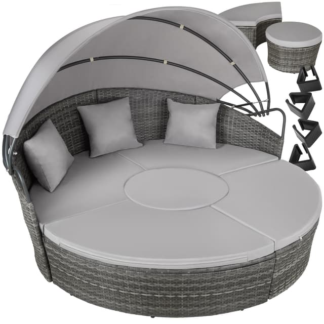 Genieße die Sonne in Style mit der tectake® Lounge Muschel Sonneninsel 😎🌞