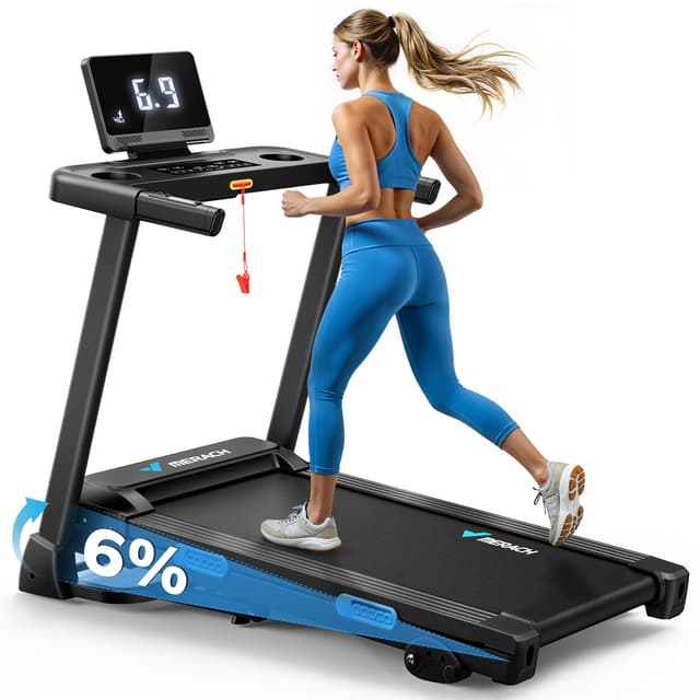 MERACH Laufband für Zuhause, 2.5PS Laufband mit Steigung, 0.8-12km/H Walking Pad Klappbar 🏃‍♂️🏡