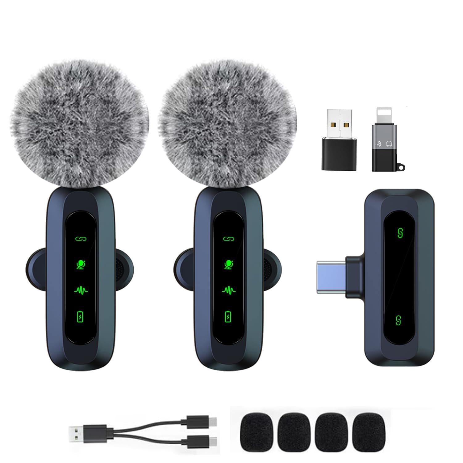 Mini-Lavalier-Mikrofon für Android und iPhone | Rauschunterdrückung | Ansteckmikrofon für Aufnahme | Clip-on-Mikrofon