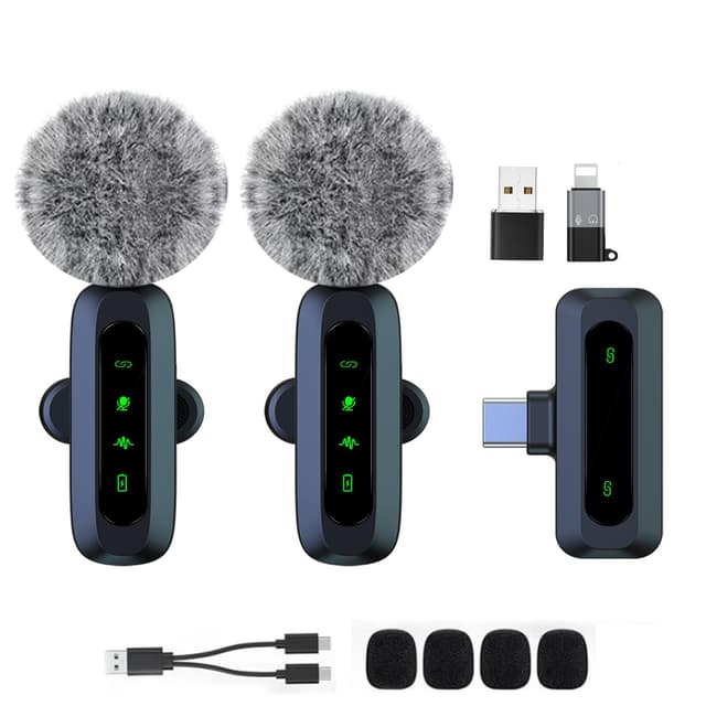 Mini-Lavalier-Mikrofon für Android und iPhone | Rauschunterdrückung | Ansteckmikrofon für Aufnahme | Clip-on-Mikrofon