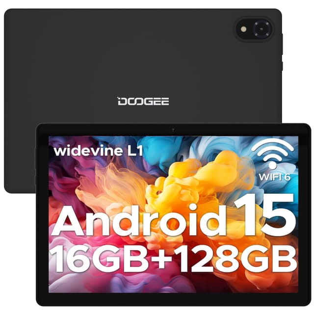 DOOGEE U10 2025 Neueste Android 15 Tablet 10 Zoll, 16GB RAM+128GB ROM (2TB TF) Kinder Tablets PC 5060mAh Gaming Tablet Android Grau