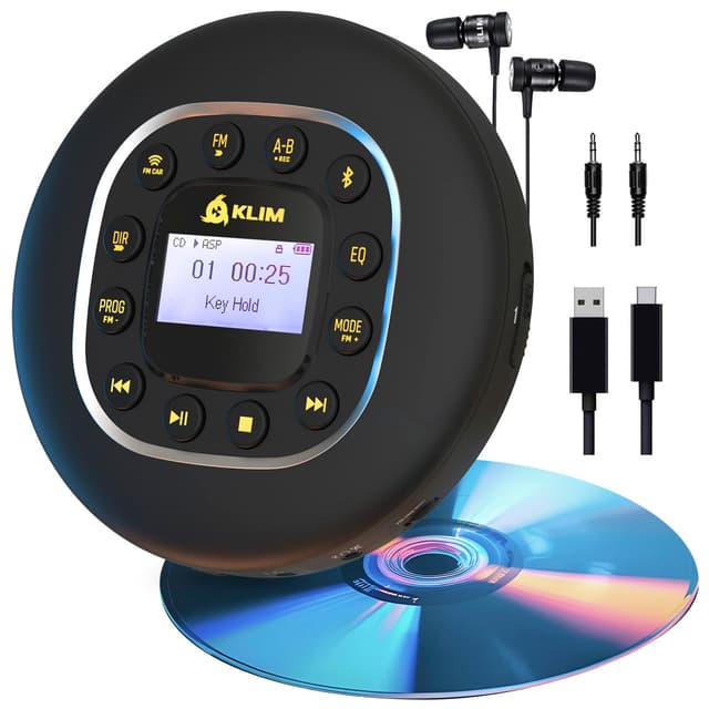 KLIM Journey Tragbarer CD-Player Walkman 🎵🔊