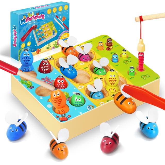 🌈🧸 WEARXI Montessori Spielzeug ab 2 Jahre | Magnetische Angelspiel Motorikspielzeug