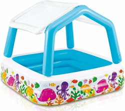 🌞🏊‍♂️ Intex 57470 Sonnenschirm Aquarium Pool, Bunt, 157x157x122 cm 🏊‍♂️🌞 Angebot bei HelloDeals