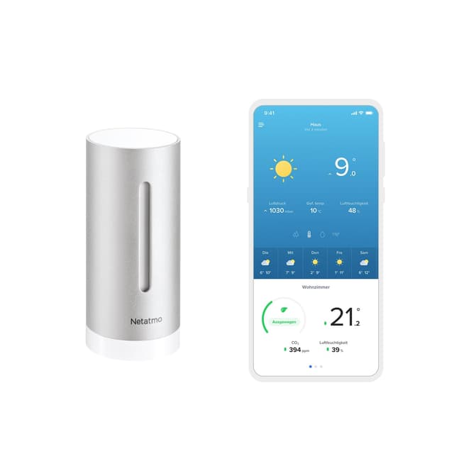 Netatmo Smartes Innenmodul für Wetterstation, silber ⛅🏡