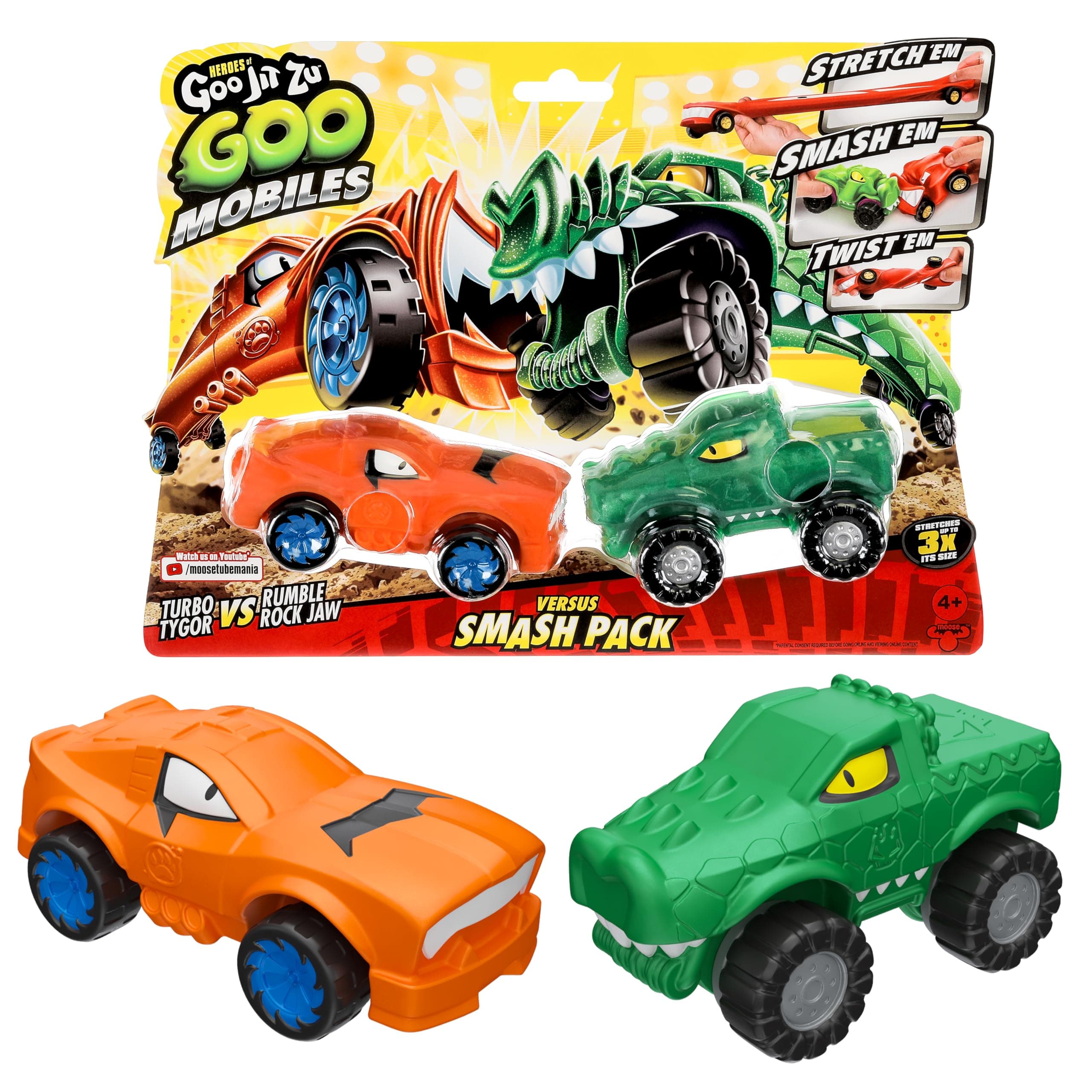 Heroes of Goo Jit Zu Goo Mobiles - Turbo Tygor Vs Rumble Rock Jaw 🦁💥🚗