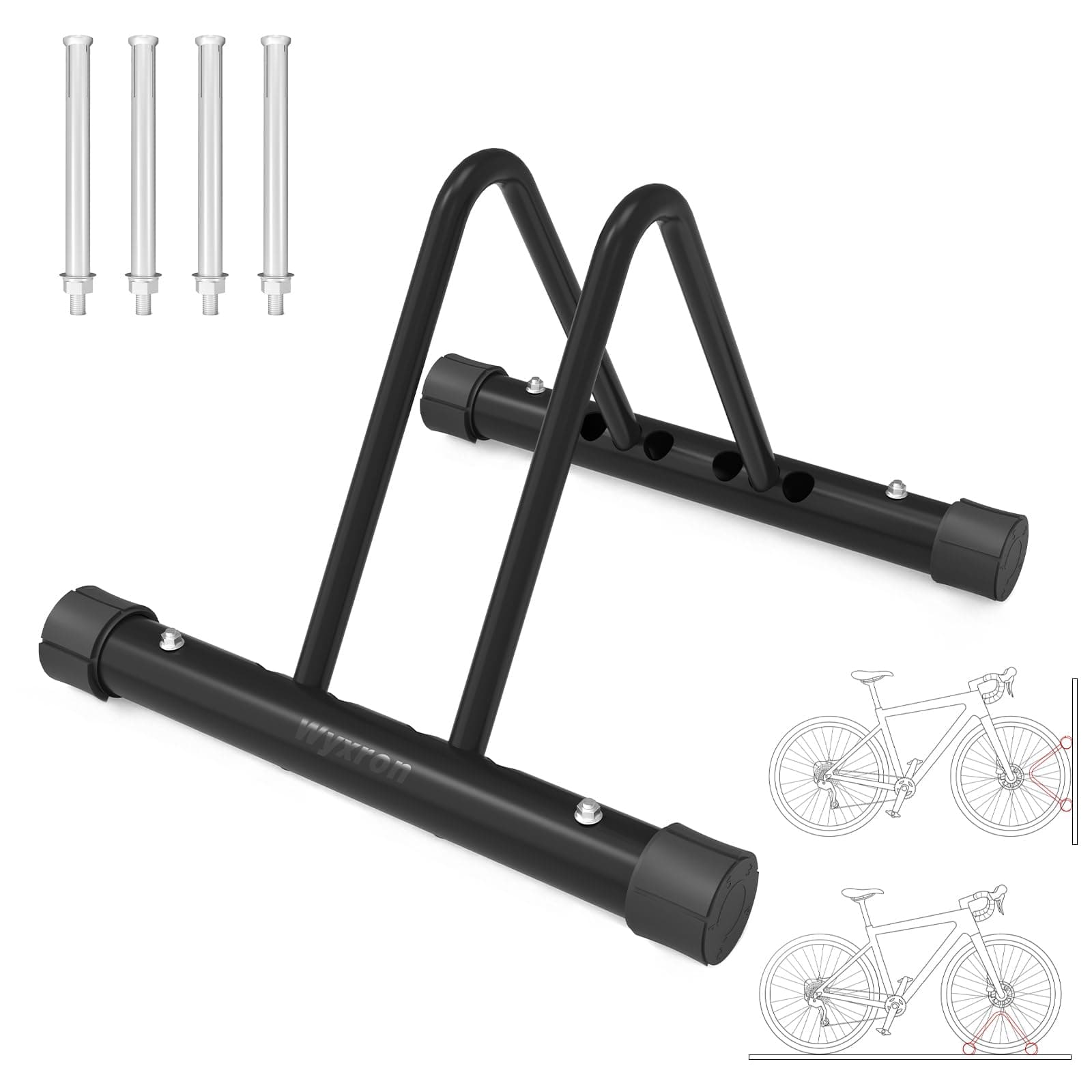 🚲 Wyxron Fahrradständer Boden | DIY Fahrradhalter Professional Stahl | Mountainbike Rennrad MTB(1P)