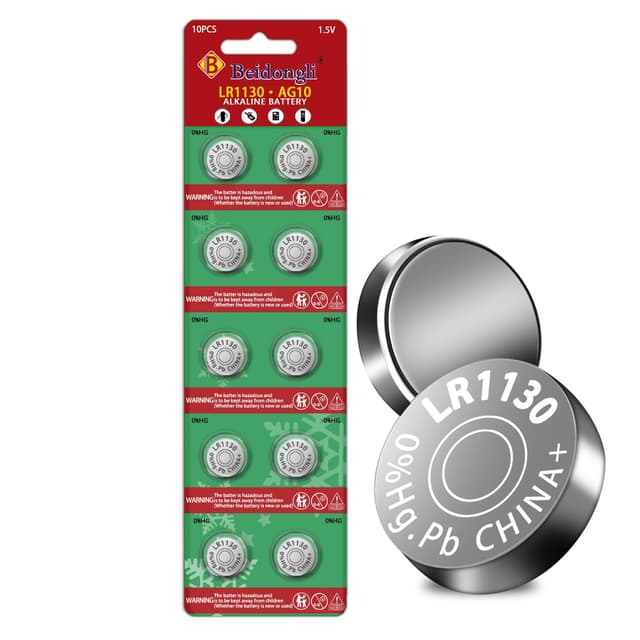 LR1130 Batterien Knopfzellen AG10 1131 189 1.5V Alkaline Batterie LR54 knopfzelle 10 Stück【3 Jahre LagerGarantie】 (lr1130-1-10) - Hochwertige Alkaline-Batterien