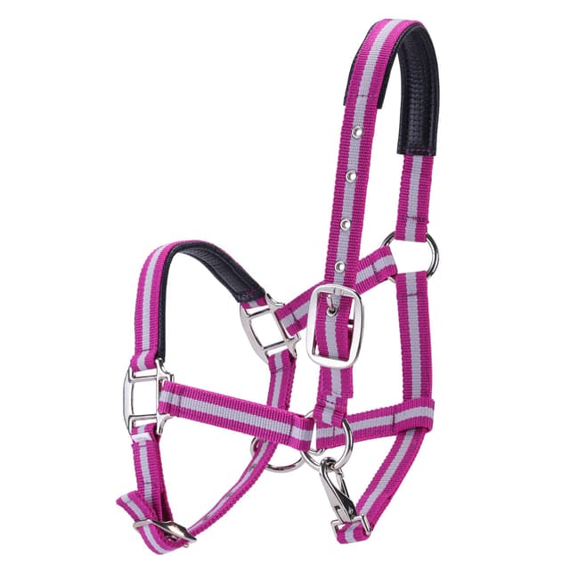 🐎🌟 Gallopoff Halfter für Pferde, Verdickter Verstellbarer Halfter, Pferdehalfter, Langlebig und Reißfest Pony Rosa