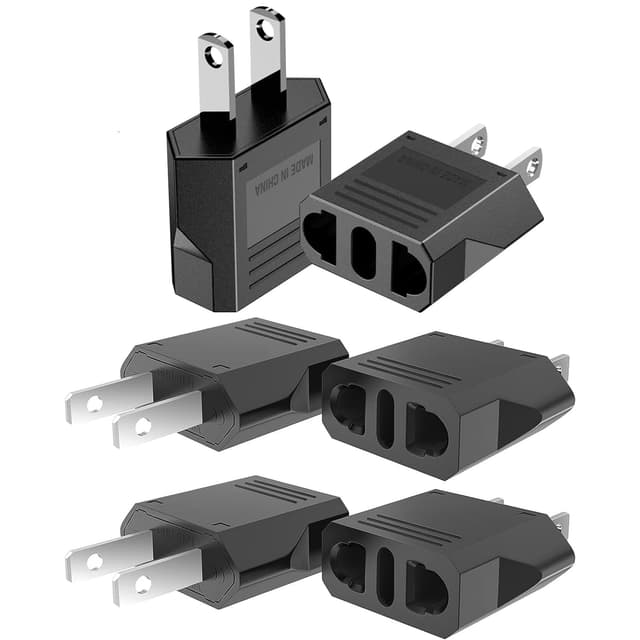 Clomnpe Reiseadapter USA, 6 Stück Adapter USA, USA Adapter Steckdose Typ A