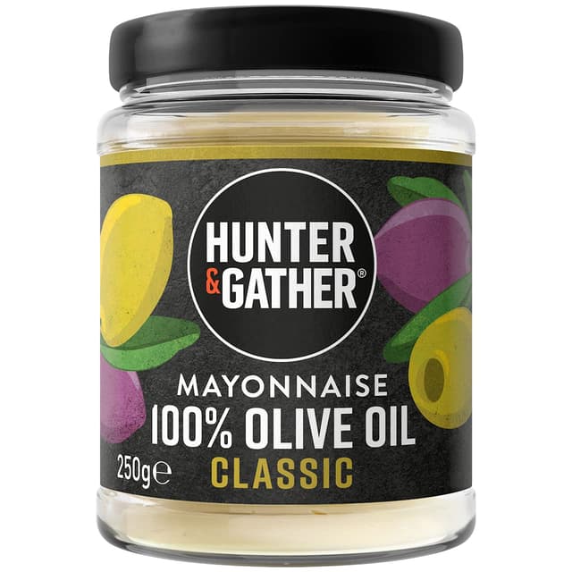 Hunter & Gather Olivenöl Mayonnaise 250 g | Paleo & Keto freundlich 🥑🍅 | Zucker- & Glutenfreie Olivenöl Mayo