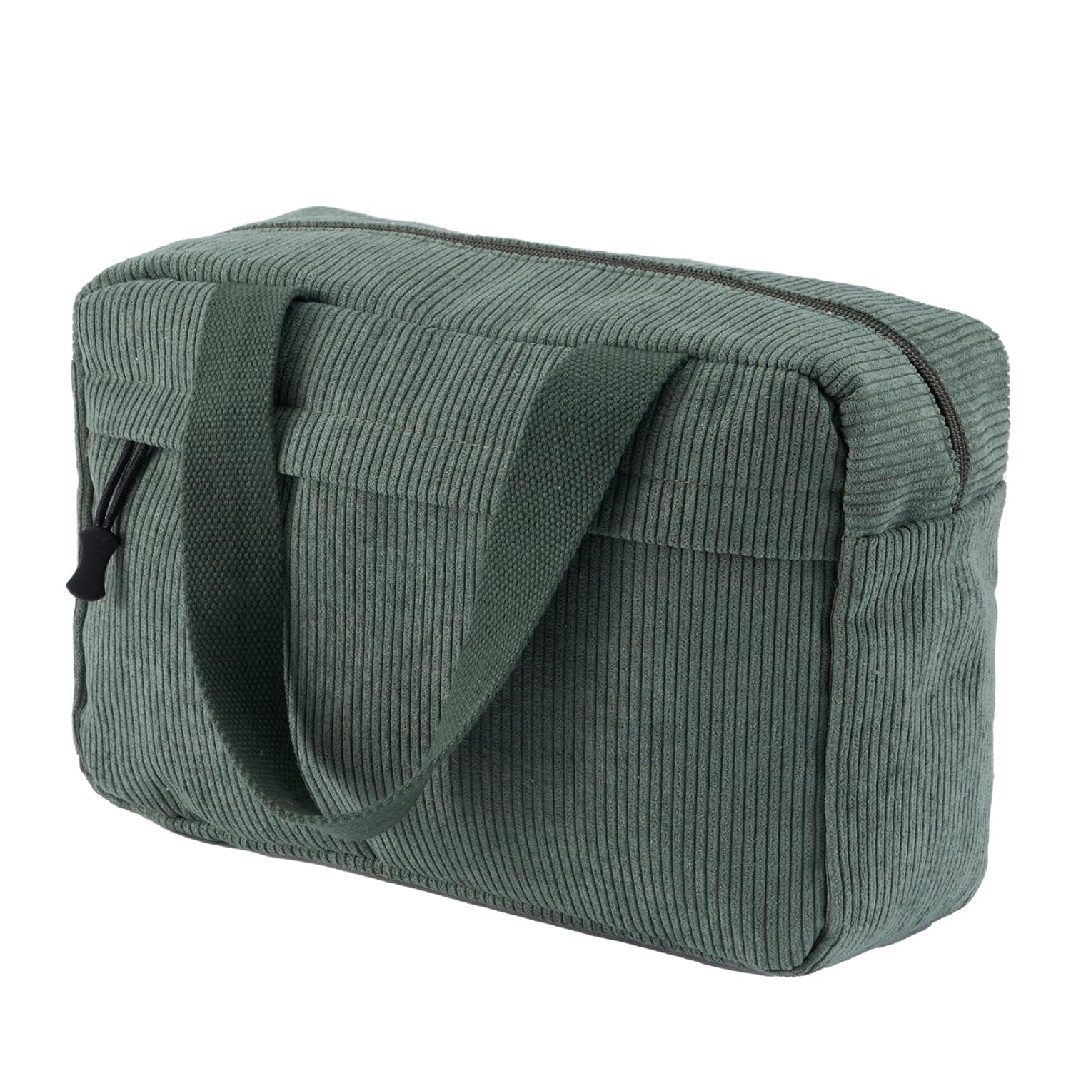 🌟 Jiliyote Groß Kosmetiktasche Damen Cord Kulturtasche Damen Make-up Tasche Cord Kulturtaschen Cosmetic Bag Reise Kulturbeutel für Travel mädchen Damen Frauen Grün-b