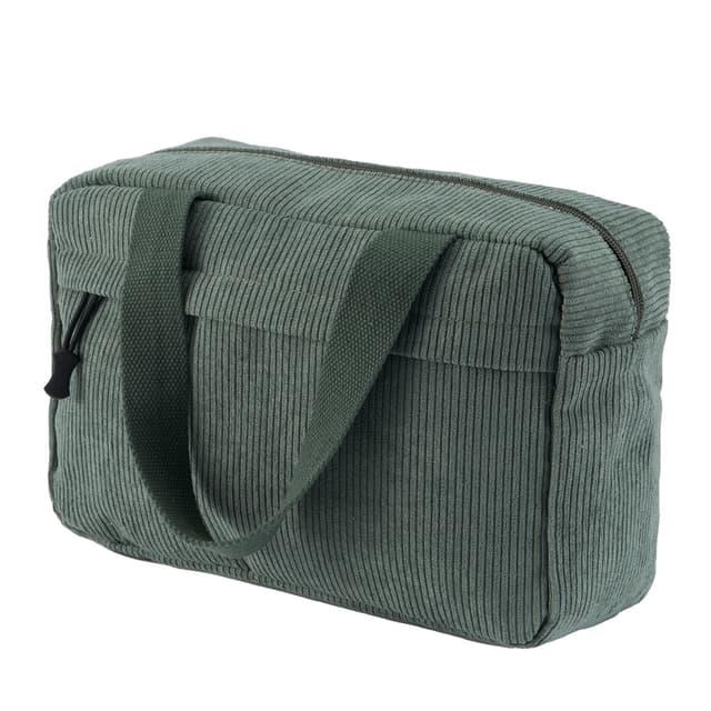 🌟 Jiliyote Groß Kosmetiktasche Damen Cord Kulturtasche Damen Make-up Tasche Cord Kulturtaschen Cosmetic Bag Reise Kulturbeutel für Travel mädchen Damen Frauen Grün-b