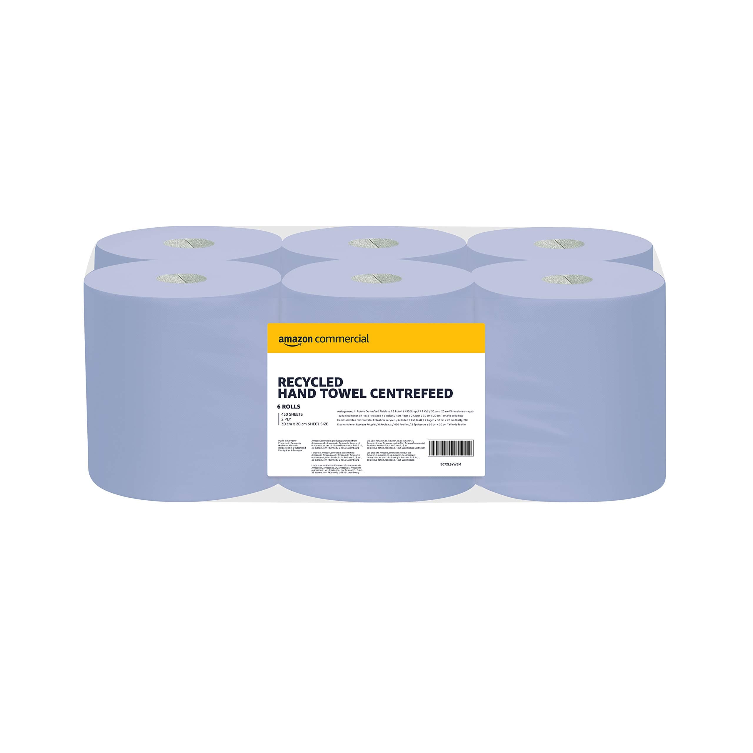 Angebot: AmazonCommercial Papierwischtücher, 2-lagig Centrefeed-Rolle Recycelt 🧻💙🔄