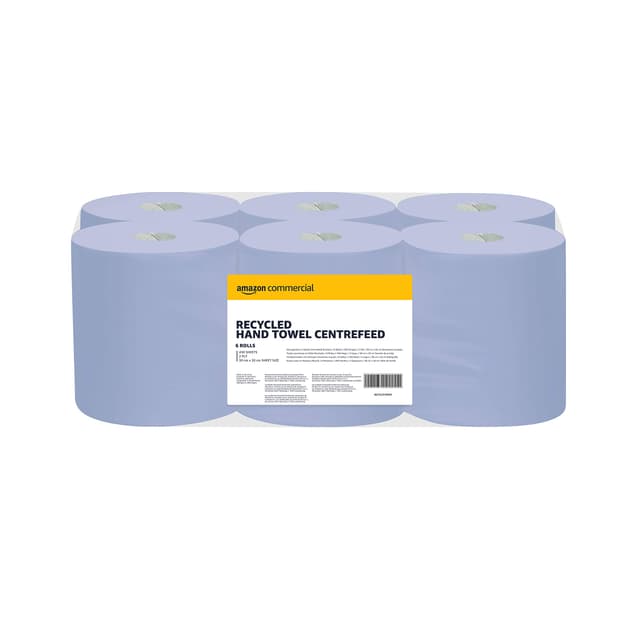 Angebot: AmazonCommercial Papierwischtücher, 2-lagig Centrefeed-Rolle Recycelt 🧻💙🔄
