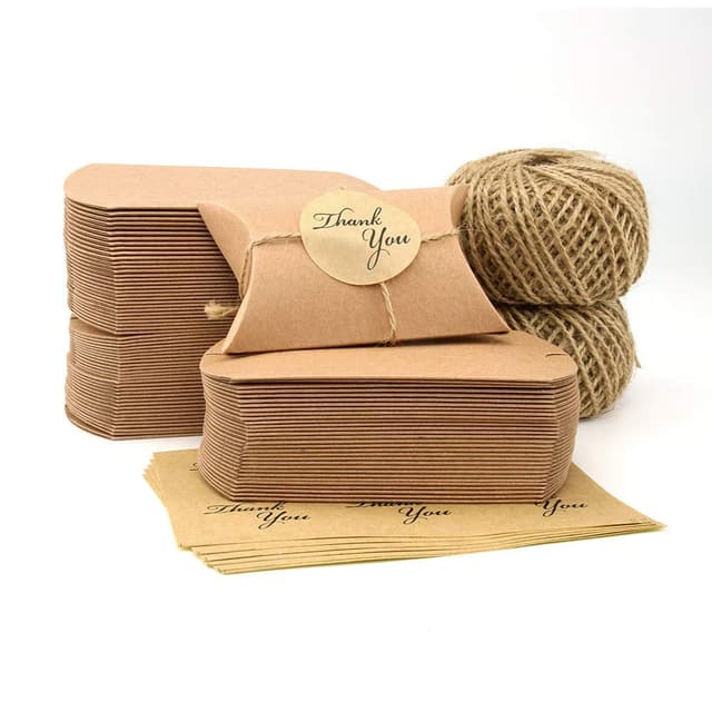 🎁 VEESUN 120 STK Klein Geschenkschachtel Kraftpapier Tüten Geschenkbox