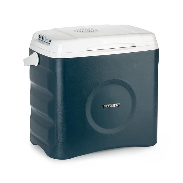 Klarstein BeerBelly 29 Elektrische Kühlbox - 29 L, 3 Anschlüsse: 230V, 12V, für Zigarettenanzünder & USB-Anschluss, Tragbar, Kühl- und Warmhaltefunktion, Auto, LKW, Camping, Steckdose, blau 29L Blau 🍻