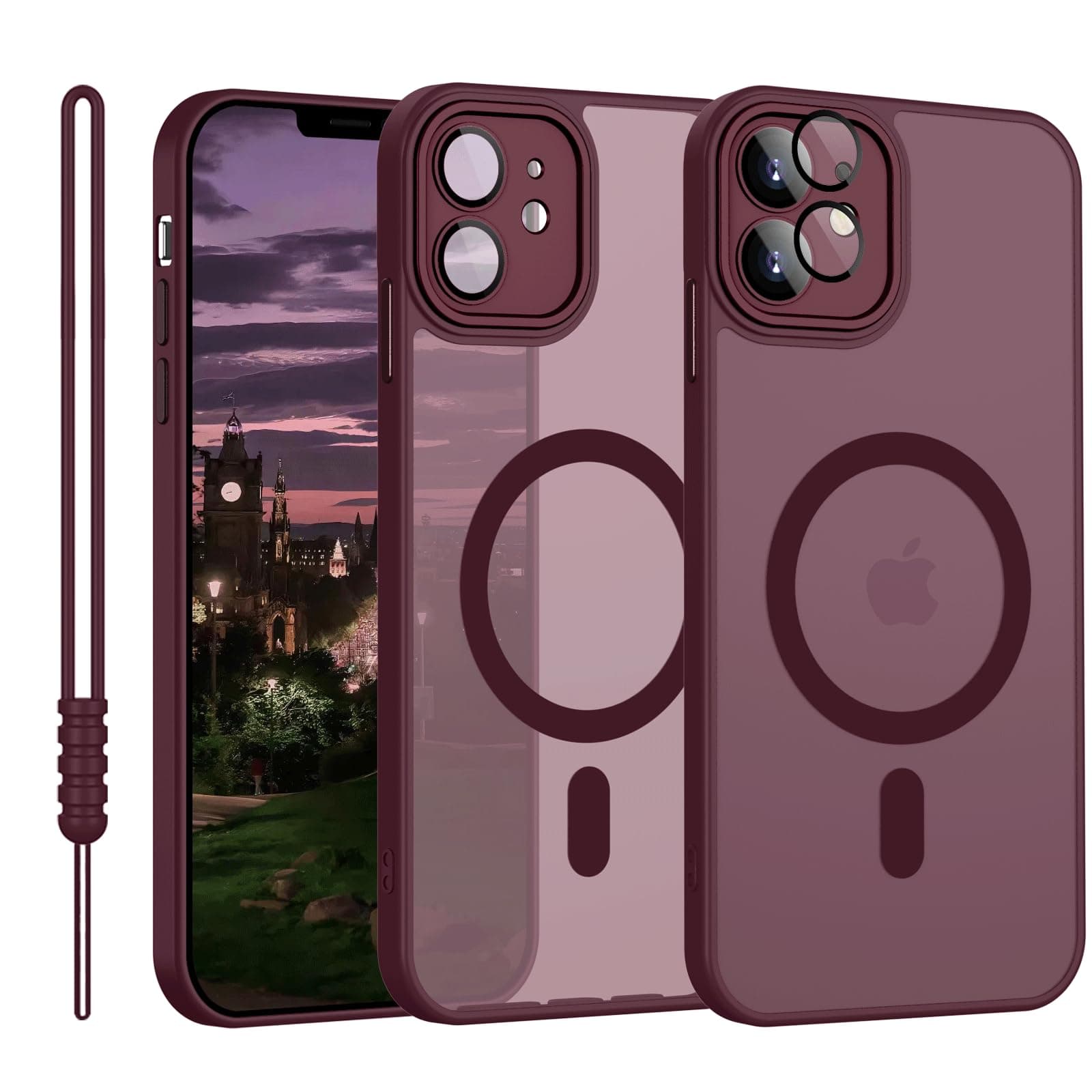 📱 iPhone 11 Hülle mit MagSafe - Dunkel Rot