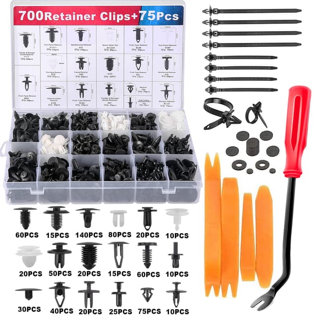 🚗 Uolor 725 Stücke Auto Befestigung Clips Set 🧰