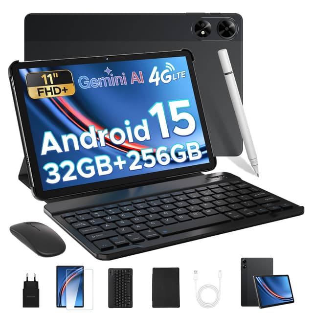 DOOGEE TAB G6+ Android 15 Tablet 11 Zoll 🚀 32GB RAM + 256GB ROM 📱 Gemini AI | 4G LTE | Tablet Bundle 🎁