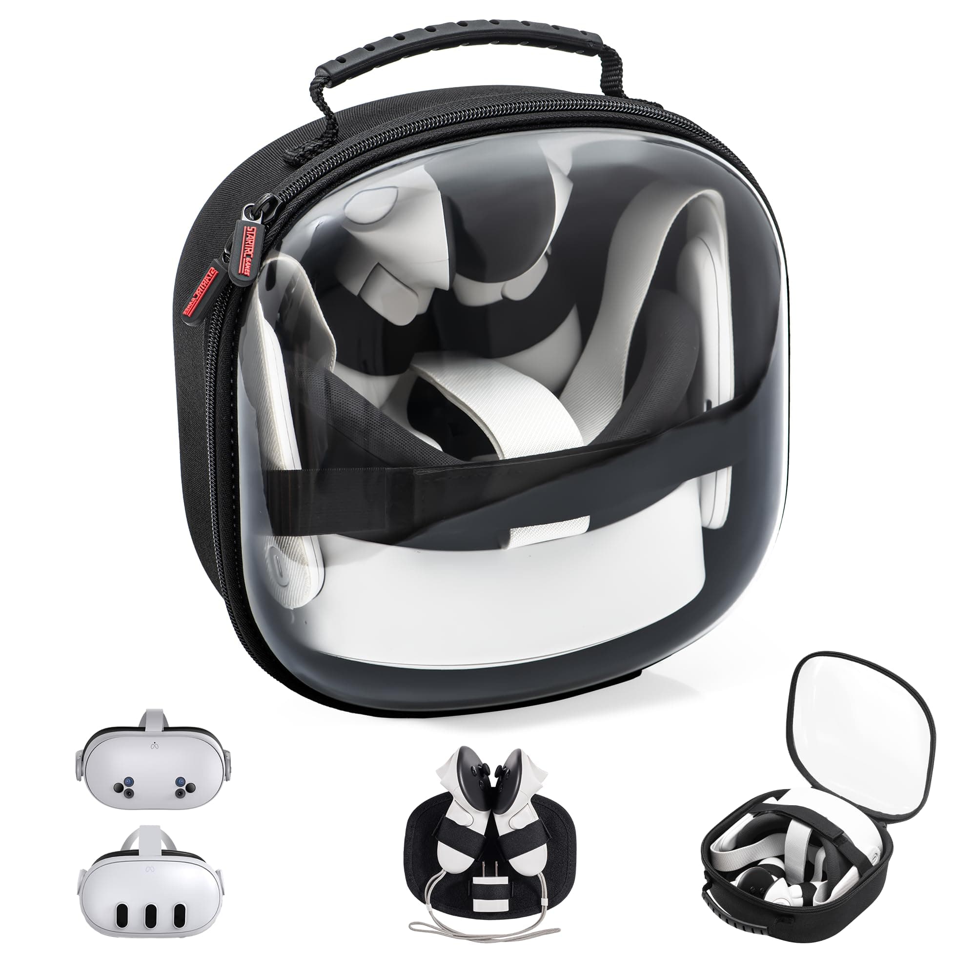 🎮👜 Tasche für Meta Quest 3S/Quest 3 | Reise Lagerung Tragetasche Transparent