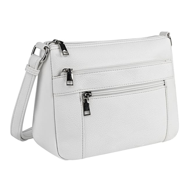 👜 letech+ Umhängetasche Damen Mittelgroß Handtasche - Weiß
