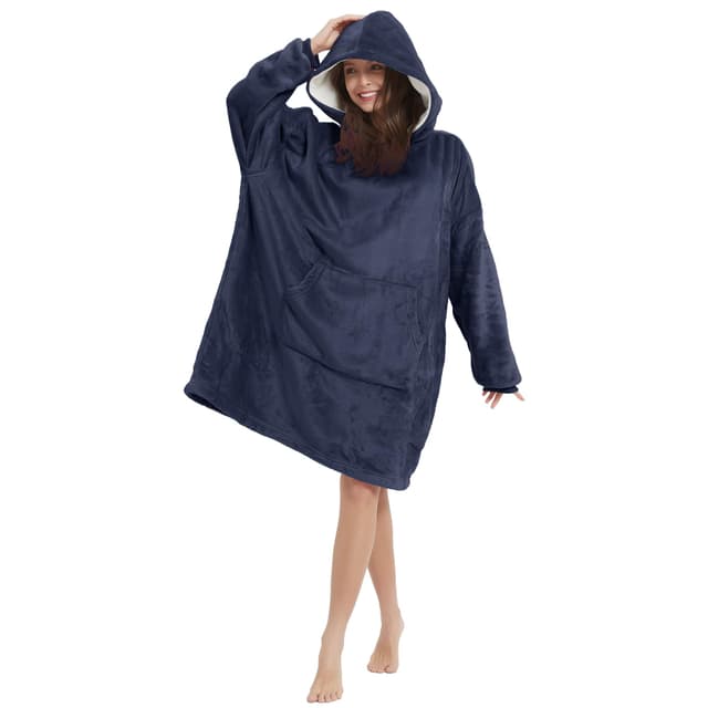 🎁 Luxuriöser Kapuzen-Deckenpullover für die ganze Familie! XXL Marineblau