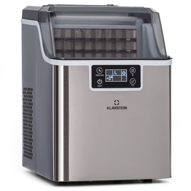 🧊 Klarstein Eiswürfelmaschine für Zuhause Camping Gastro - 20kg/24h Silber