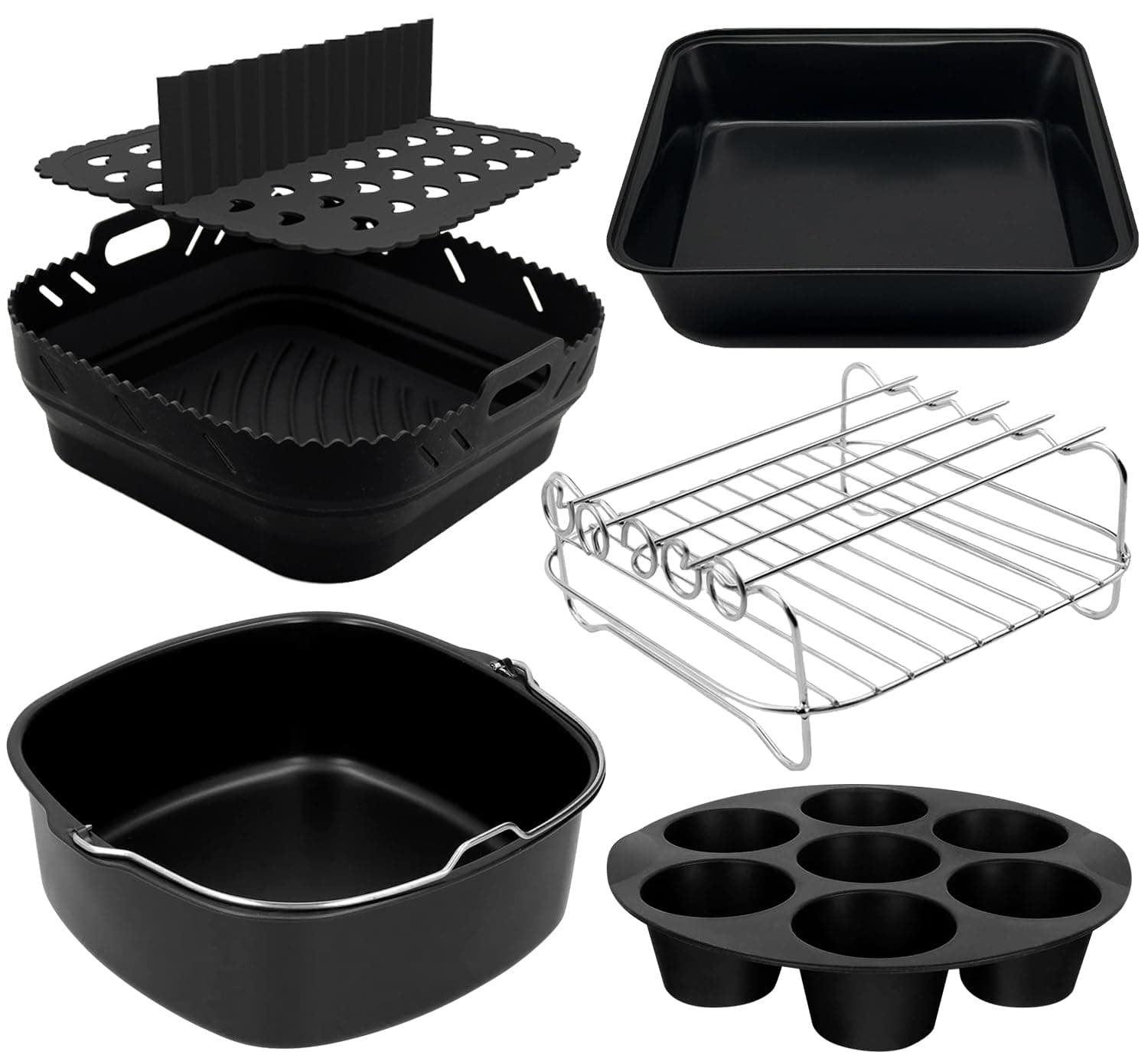 Heißluftfritteuse Zubehör für COSORI Turboblaze 5,5L/6L/6,2L/6,4L 🍟🍰🍕