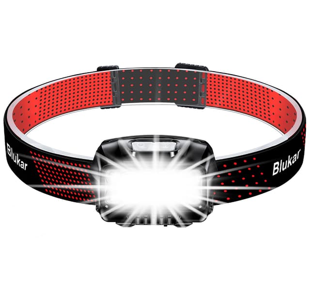 Blukar LED Stirnlampe Wiederaufladbar 🌟 Superhell 2000 Lumen Stufenlos Dimmbar Kopflampe mit 8 Lichtmodi