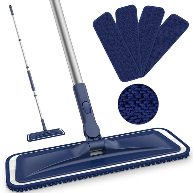 🌟 Wischmopp Bodenwischer für Holzböden - BPAWA 150CM Mikrofaser Flachmopp Wischmop Staub Trocken Wischer 🌟