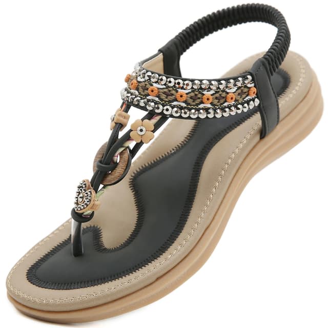 Acfoda Flache Sandalen Damen Sommer Freizeit Zehentrenner 😎👡