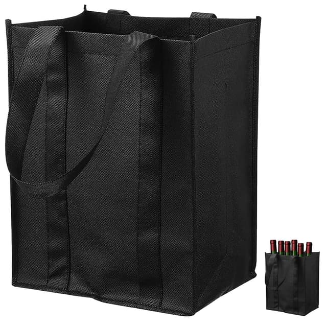 🍷👜 Jidyllic Flaschentasche mit 6 Fächern - Weinflaschen Tragetasche 🍺🌿